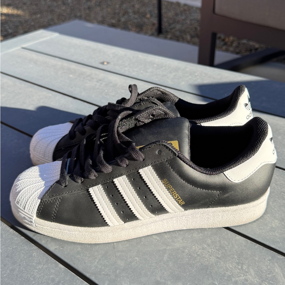Adidas Superstar Black and White Sneakers